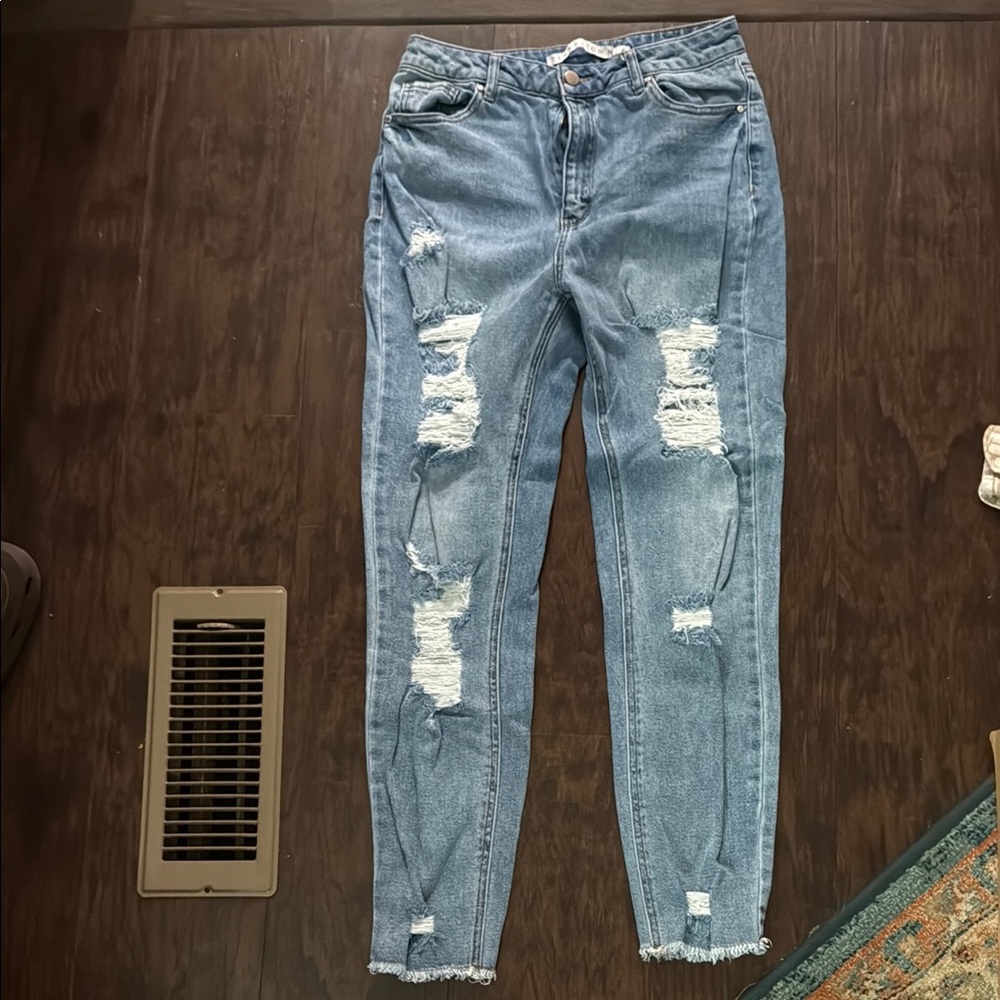 Tinseltown Blue Skinny Distressed Jeans